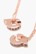 Double Gancini Pendant Necklace