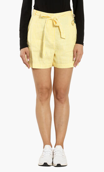 CBN Stripped Tie Waist Short