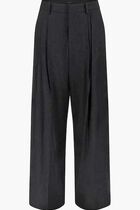 Sancha Wide-Leg Twill Pants