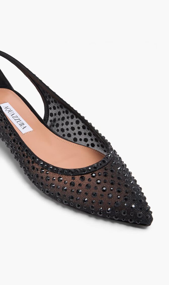 BOW TIE CRYSTAL TULLE FLAT