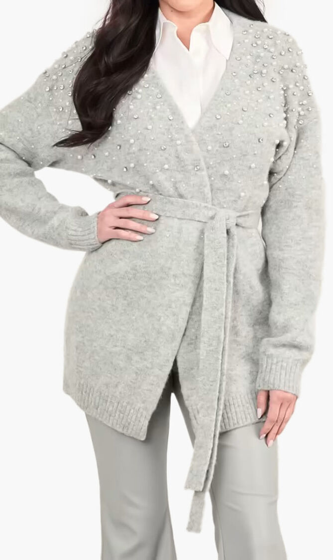 Sibilla Belted Embellished Cardigan