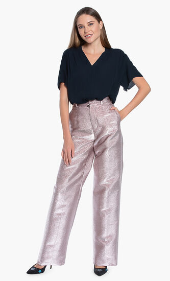 Glossy Straight Pants