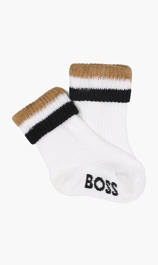 Multi-Coloured Logo Socks , 3 piece Set