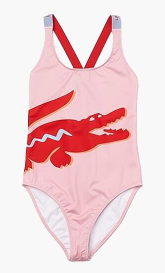 Crocodile Print And Criss crossed Straps Swimsuit