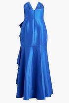 STRAPLESS RUFFLE GOWN