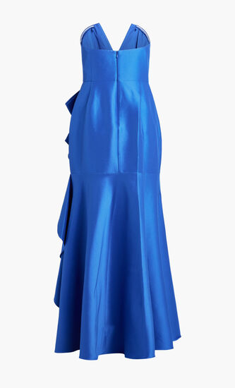 STRAPLESS RUFFLE GOWN