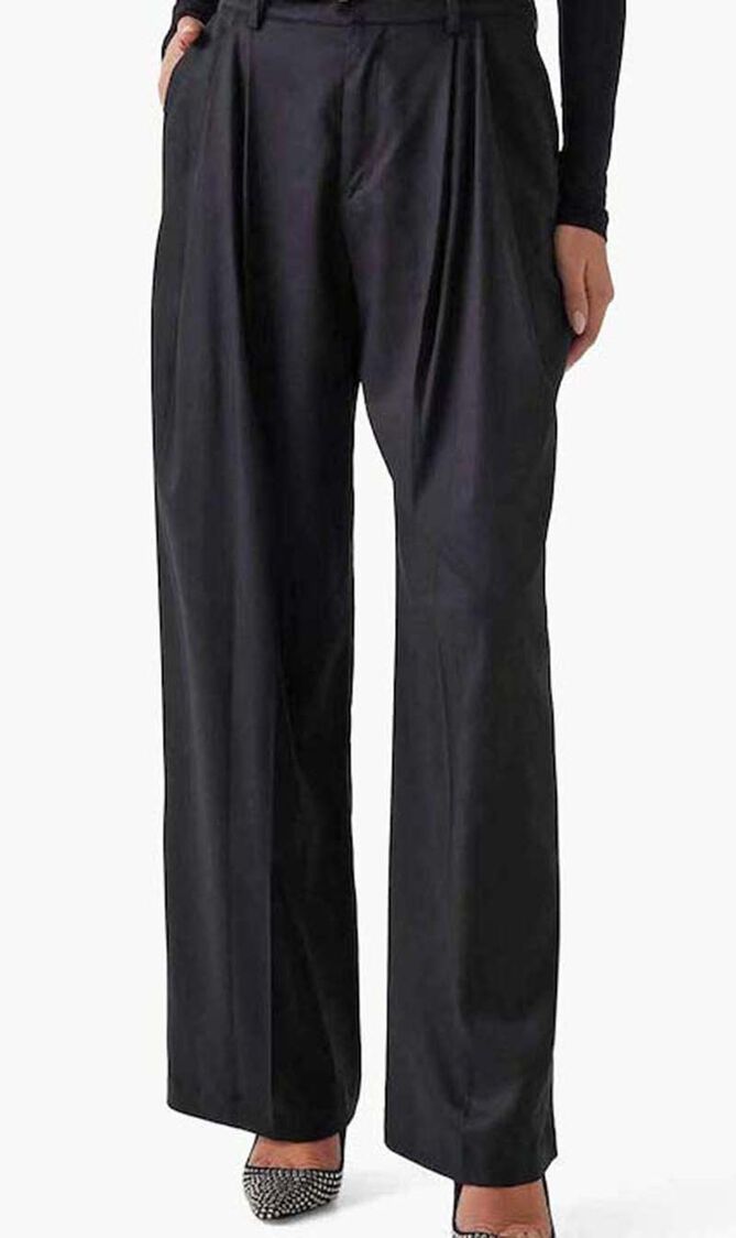 Sancha Wide-Leg Twill Pants