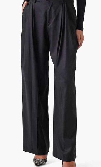 Sancha Wide-Leg Twill Pants