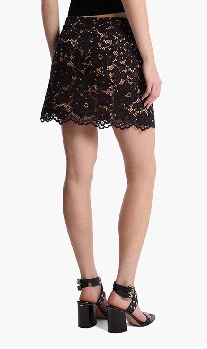 FLORAL LACE MINI SKRT