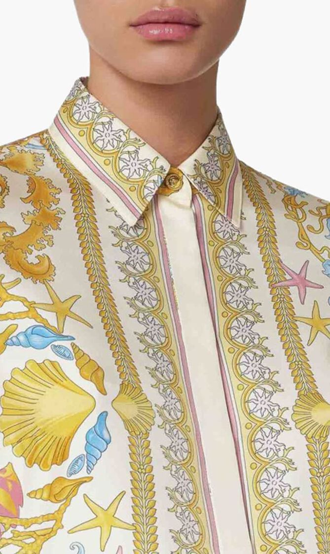 FORMAL SHIRT UNDERWATER BAROCCO FOULARD ON SILK TWILL