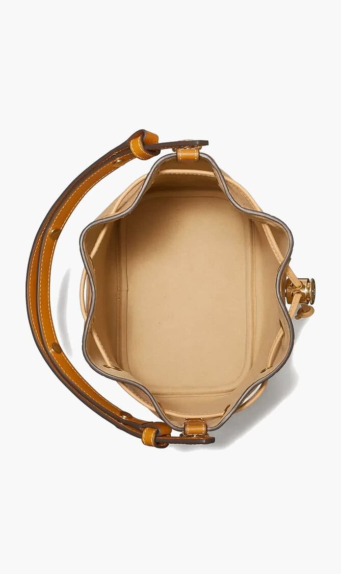 T MONOGRAM PEBBLE BUCKET BAG