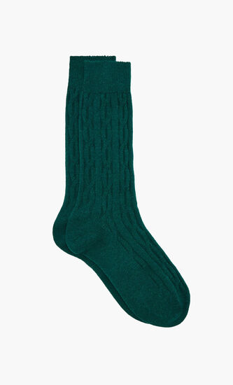 Cashmere Ribbed High Socks
