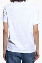 T-SHIRT VERSACE FRINGED LOGO EMBROIDERY COTTON JERSEY