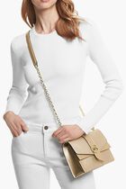 Small Metallic Saffiano Leather Crossbody Bag