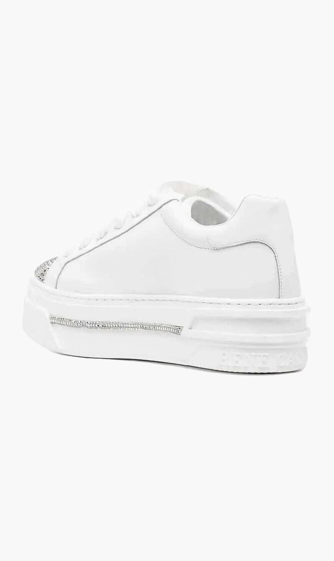 WHITE CALF SILVER SHADE STRASS