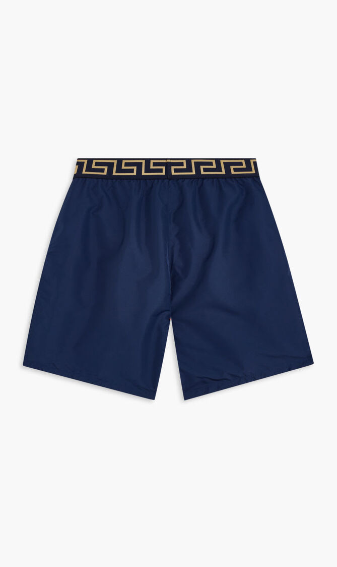 GRECA BORDER MID-LENGTH SWIM SHORTS