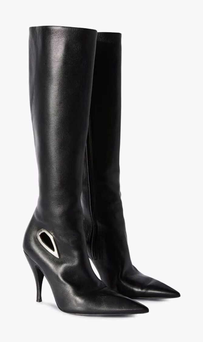 CRESCENT BOOT BLACK SILVER CRESCENT BOOT BLACK SILVER