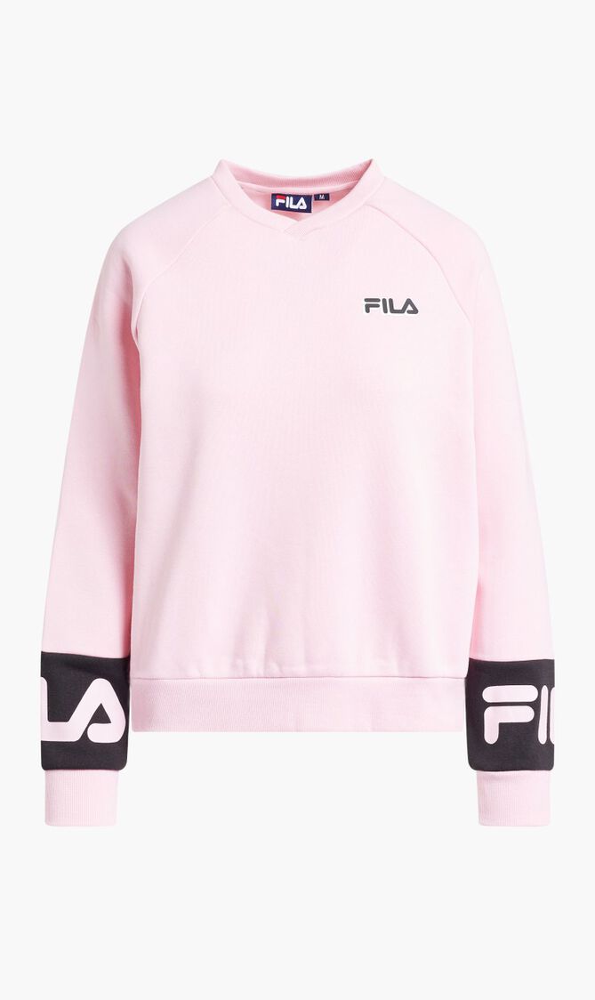 BAITA V NECK SWEAT WITH CUT & SEW AT CUFF