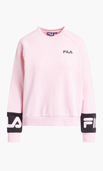 BAITA V NECK SWEAT WITH CUT & SEW AT CUFF
