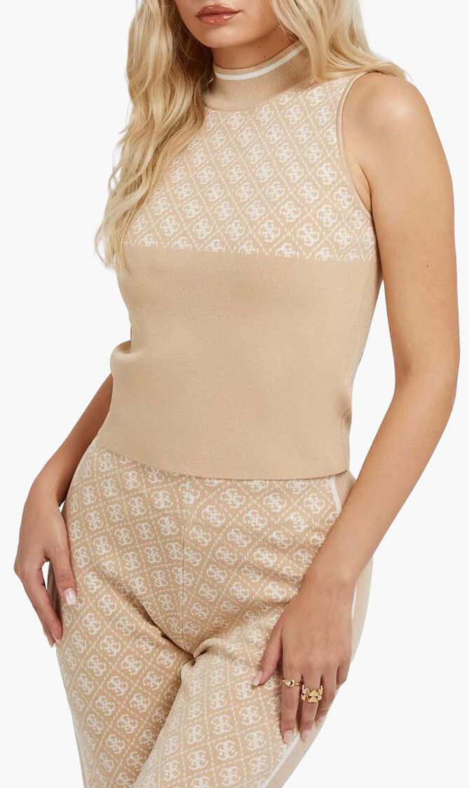 Sleeveless 4G Sweater Top