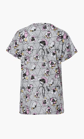 Geo Floral Print T-shirt