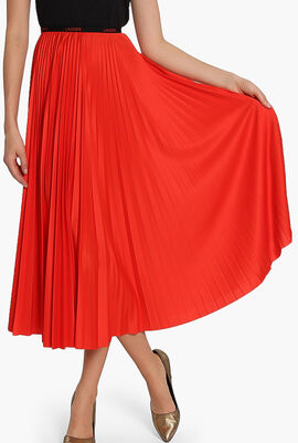 Elasticised Pleated Jersey Skirt