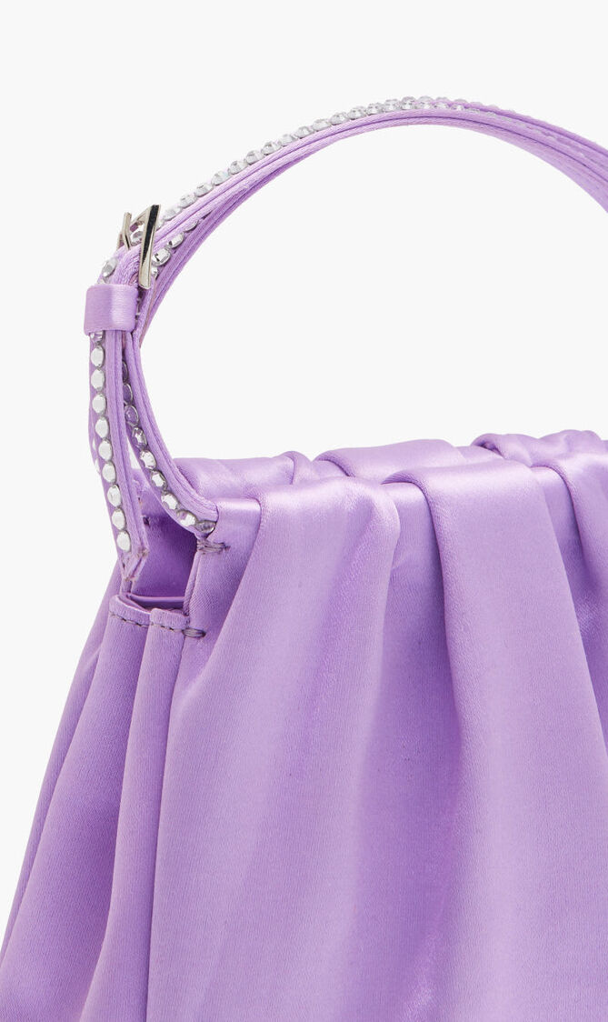 VITTORIA CRYSTAL SATIN VIOLET + WHITE CRYSTALS + SILVER HARDWARE