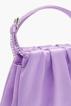 VITTORIA CRYSTAL SATIN VIOLET + WHITE CRYSTALS + SILVER HARDWARE VITTORIA CRYSTAL SATIN VIOLET + WHITE CRYSTALS + SILVER HARDWARE