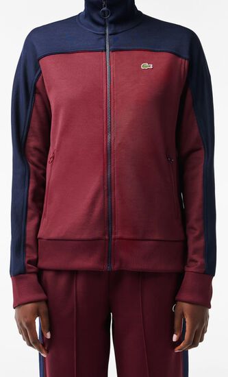 Paris Zipped Colourblock Cotton Pique Sweatshirt
