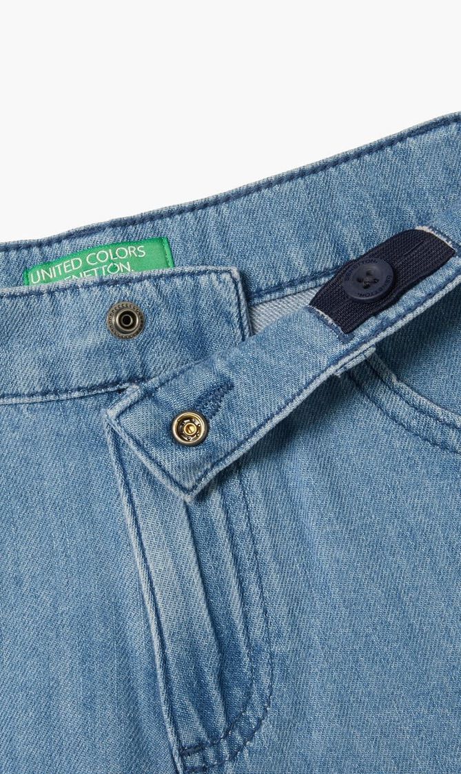 Lightweight Denim Bermuda Shorts