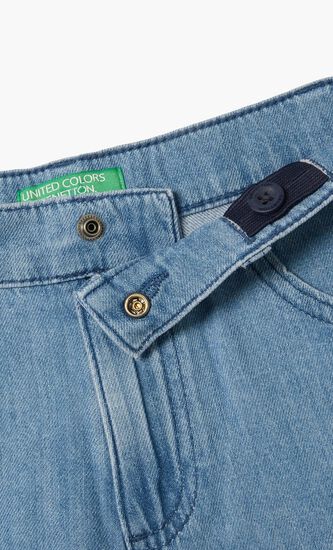 Lightweight Denim Bermuda Shorts