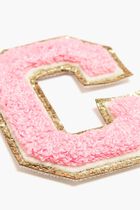 Chenille Sparkle Letter 'C' patch
