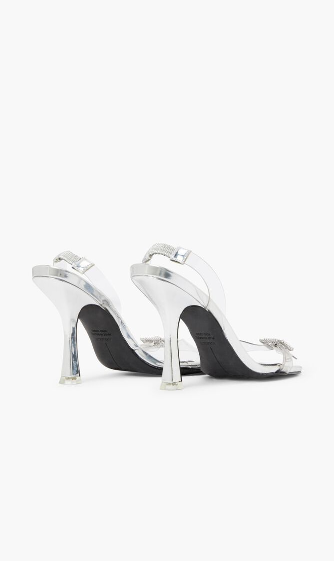 SQUARE TOE SLINGBACK HIGH HEEL SANDAL