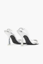 SQUARE TOE SLINGBACK HIGH HEEL SANDAL
