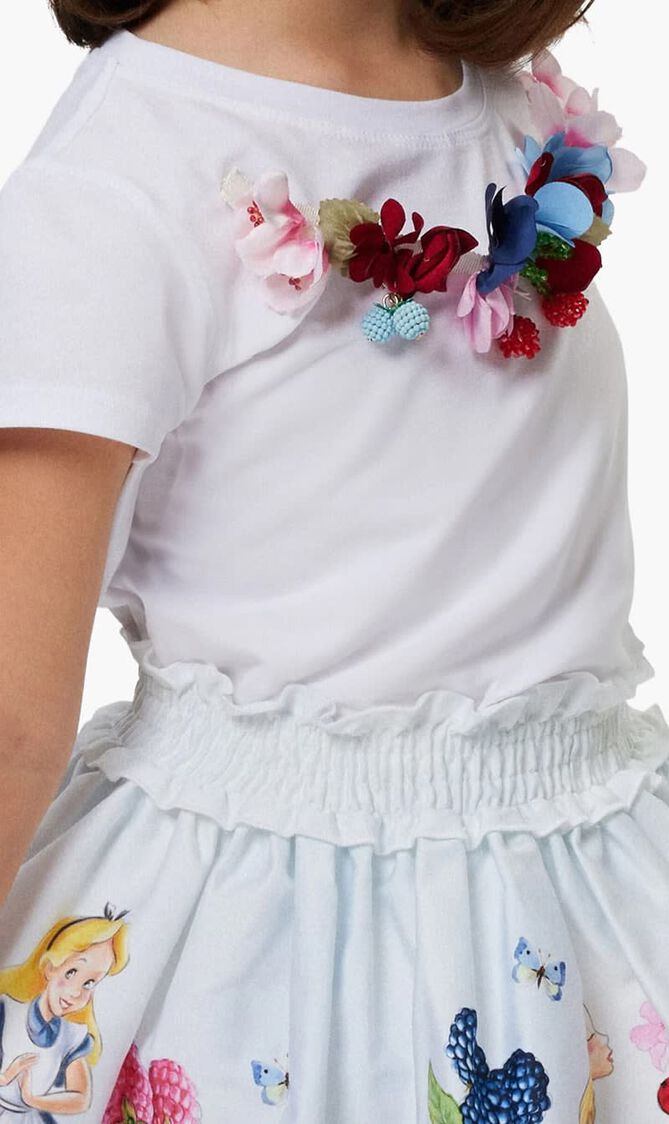 T SHIRT CON FIORI E FRUTT