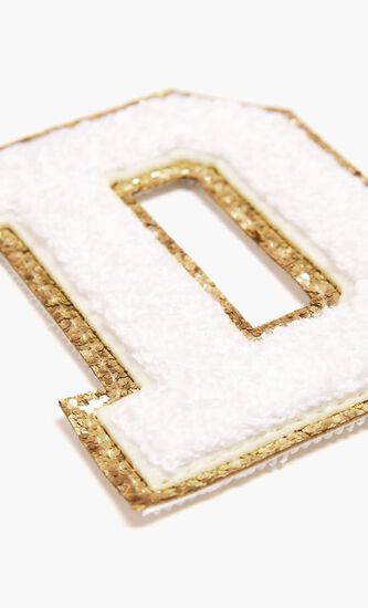 Chenille Sparkle Letter 'D' patch