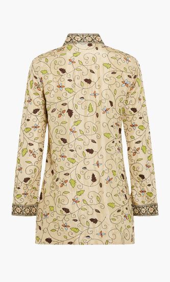 EMBROIDERED SILK TORY TUNIC