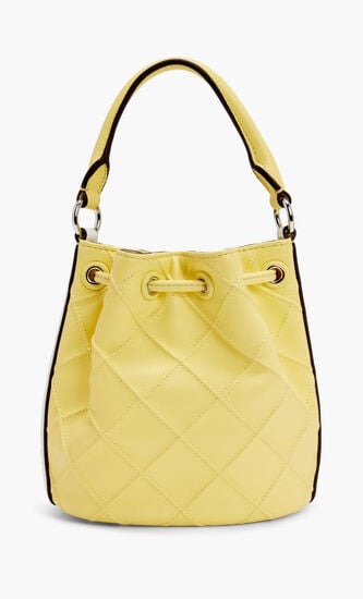 FLEMING SOFT PATENT BORDER MINI BUCKET BAG