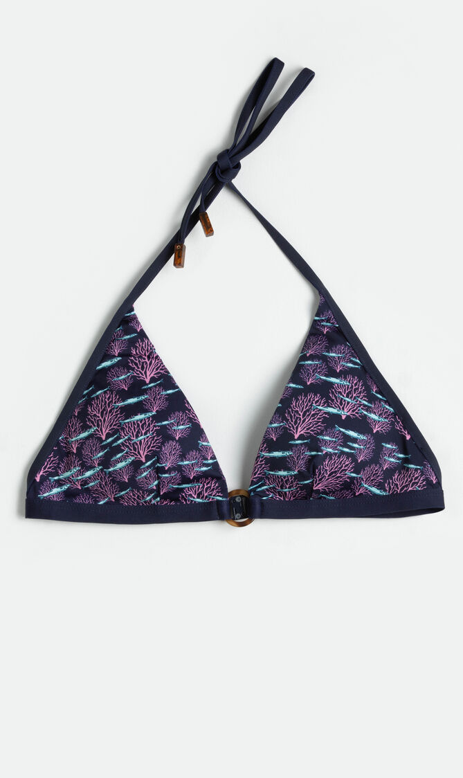 Flechett Coral Haltered Bikini Top