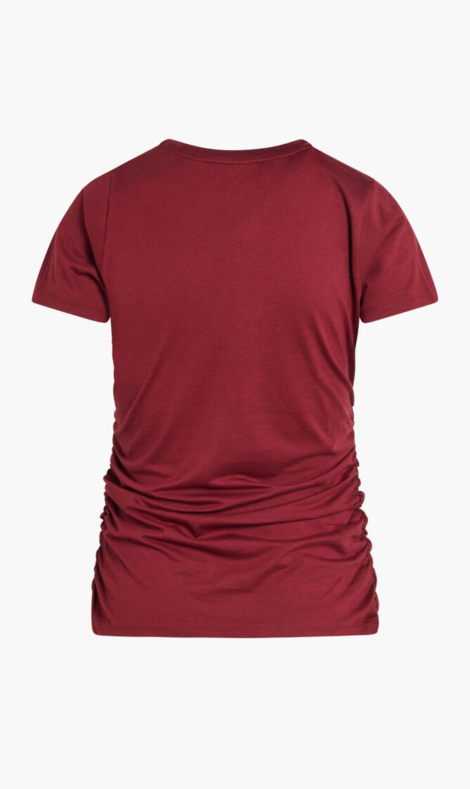 METALLIC KORS RUCHED TEE