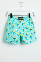 Sail Boat Print Swim Trunks