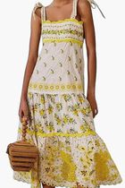 Sicily Richelieu Midi Tiered Dress