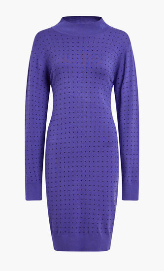 OPEN BACK RHINESTONE KNITDRESS