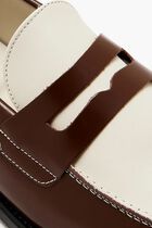 WILDE CHESTNUT X WHITE PENNY LOAFER