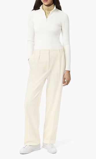 Oversized Pleated Flannel Pants