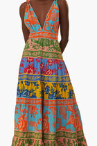 Mixed Lace Garden Midi Dress