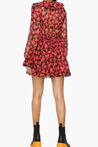 All Over Printed Motif Mini Dress