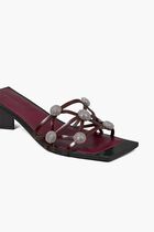 Crystal Bobble Heeled Mule Sandal