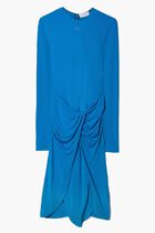 VI CREPE TWIST MIDI DRESS NAUTICAL BLUE