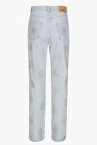 WASHED TWILL STUD JEANS